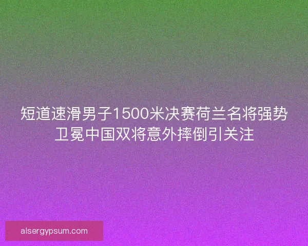短道速滑男子1500米决赛荷兰名将强势卫冕中国双将意外摔倒引关注